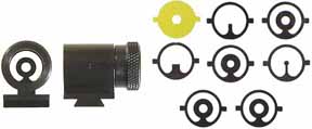 Globe Front Sight, standard .464" height, metric dovetail to fit Lyman, eight inserts